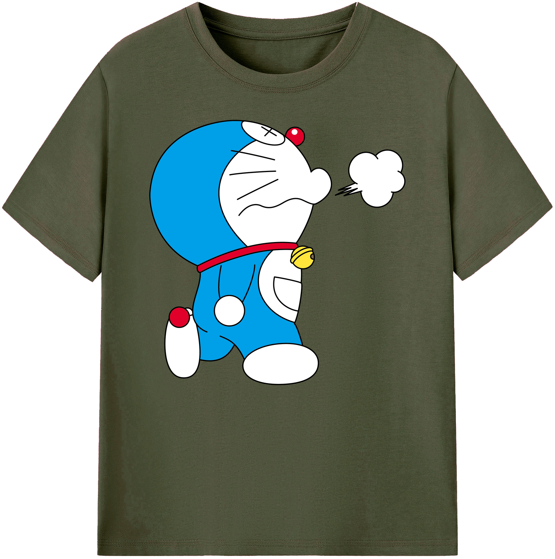 （画像用） ドラえもん Doraemon 綿100％ メンズ半袖Tシャツ｜肌触りやわらか＆通気性
